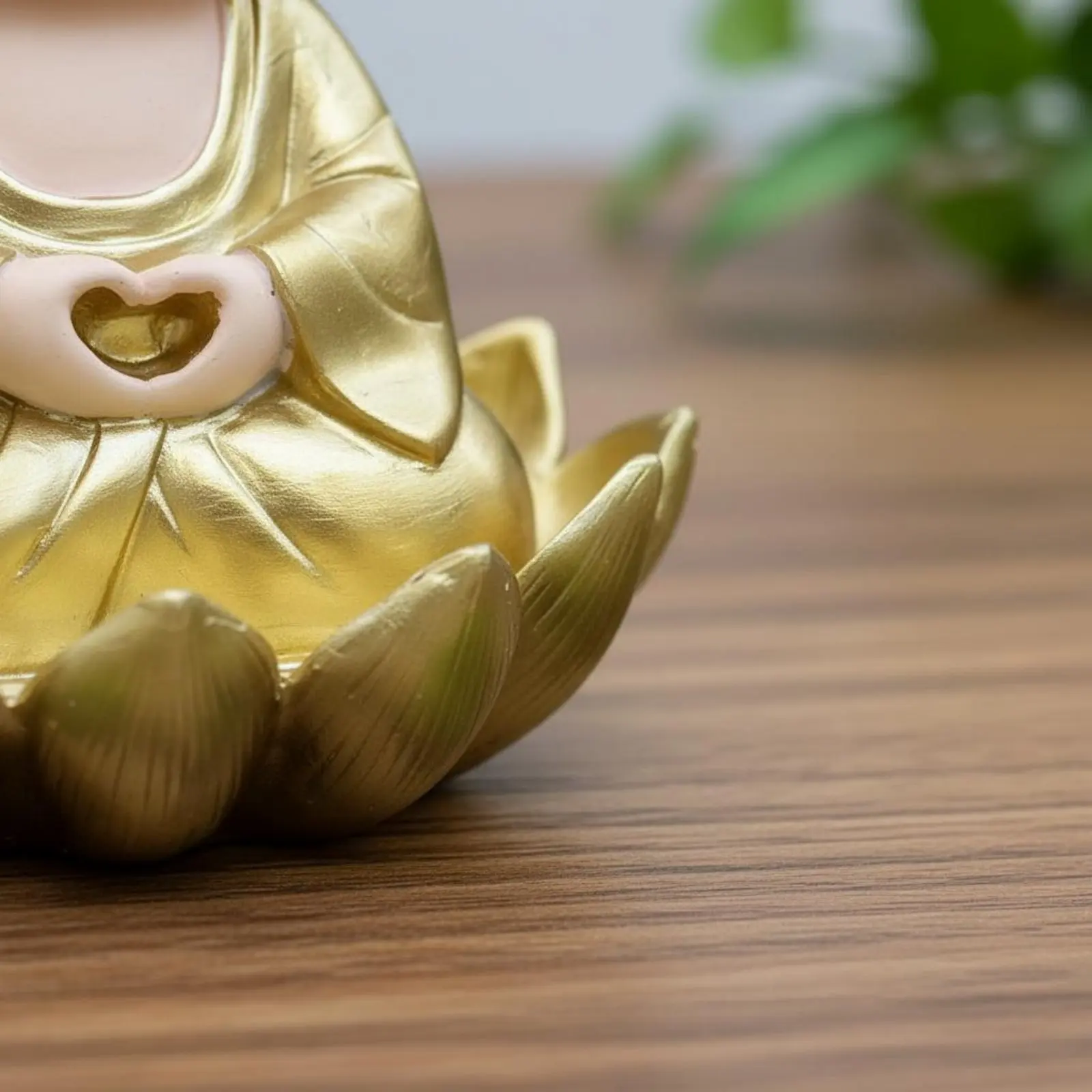 

Golden Meditating Buddha Statue Gilded Finish Little Buddha Figurine Meditative Decor Peaceful Countenance House Decoration
