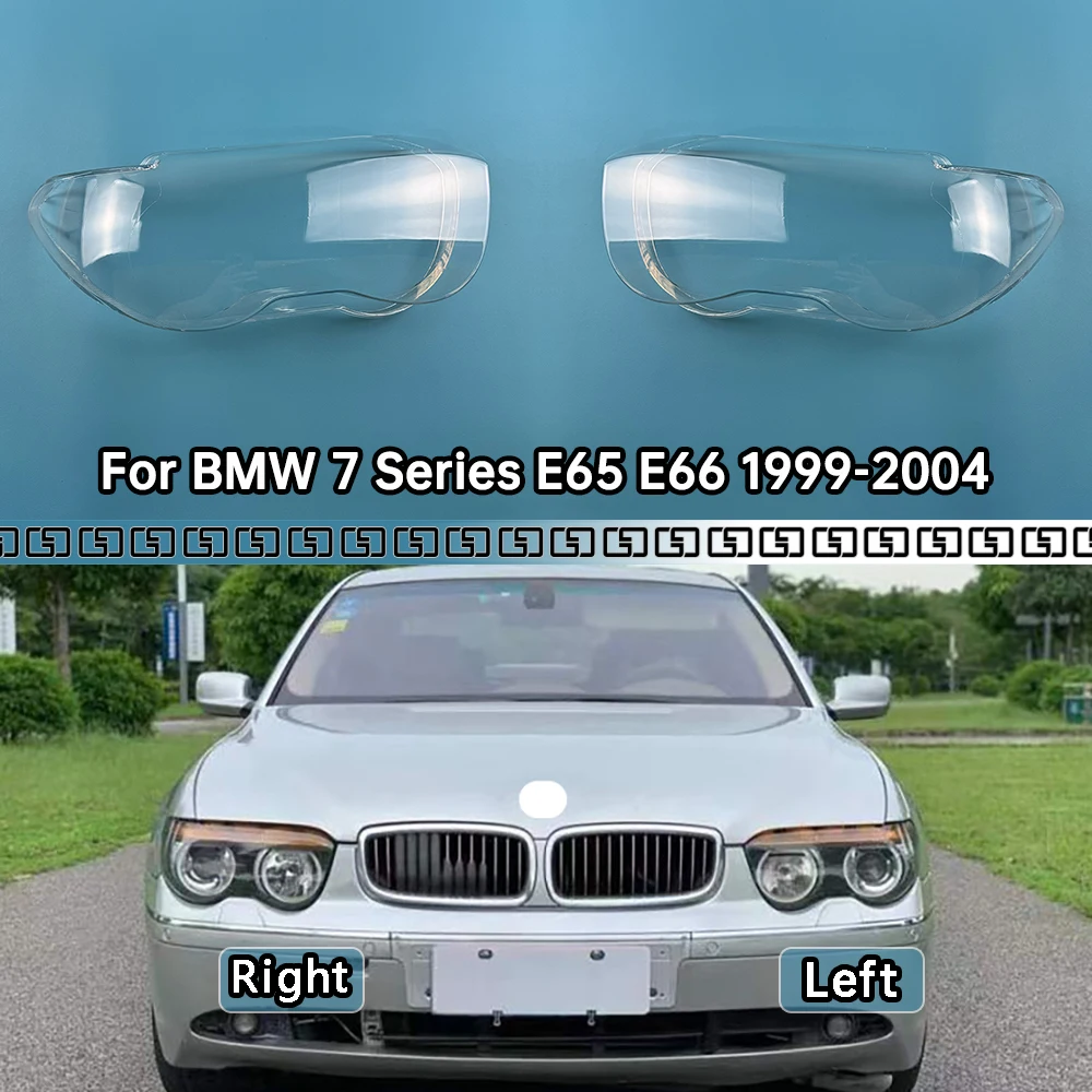 

For BMW 7 Series E65 E66 1999-2004 Headlamp Cover Transparent Lampshade Headlight Shell Mask Lens Plexiglass