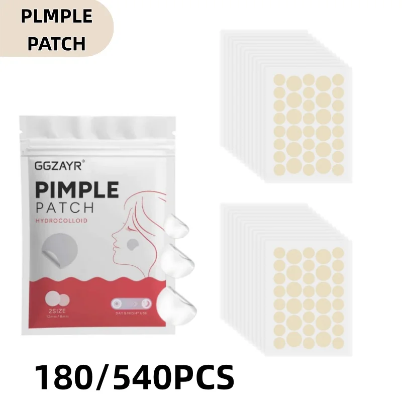 Patchs anti-boutons pour le visage 180/540 pièces, patchs hydrocolloïdes invisibles, imperméables, ultra-fins, autocollants pour points noirs 8mm 12mm