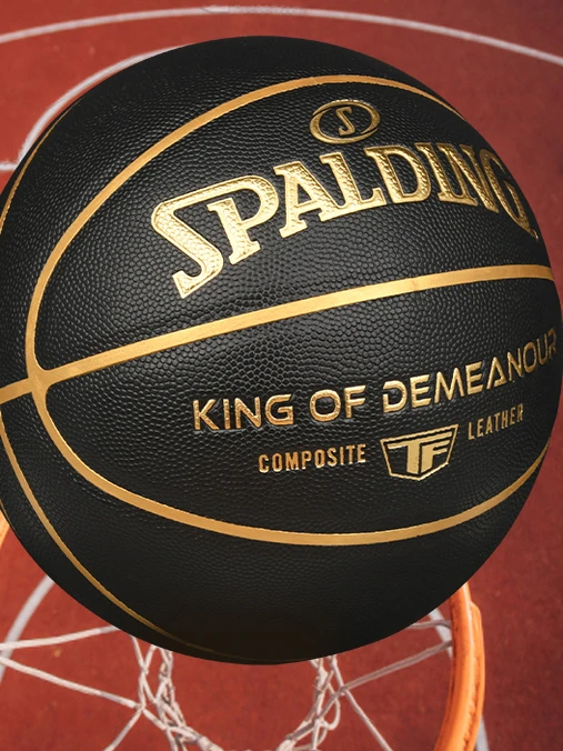 Bola de Basquete Spalding Padrão para Uso Interno e Externo, Resistente ao Desgaste, em Couro PU, para Fãs de Esportes, Fitne...