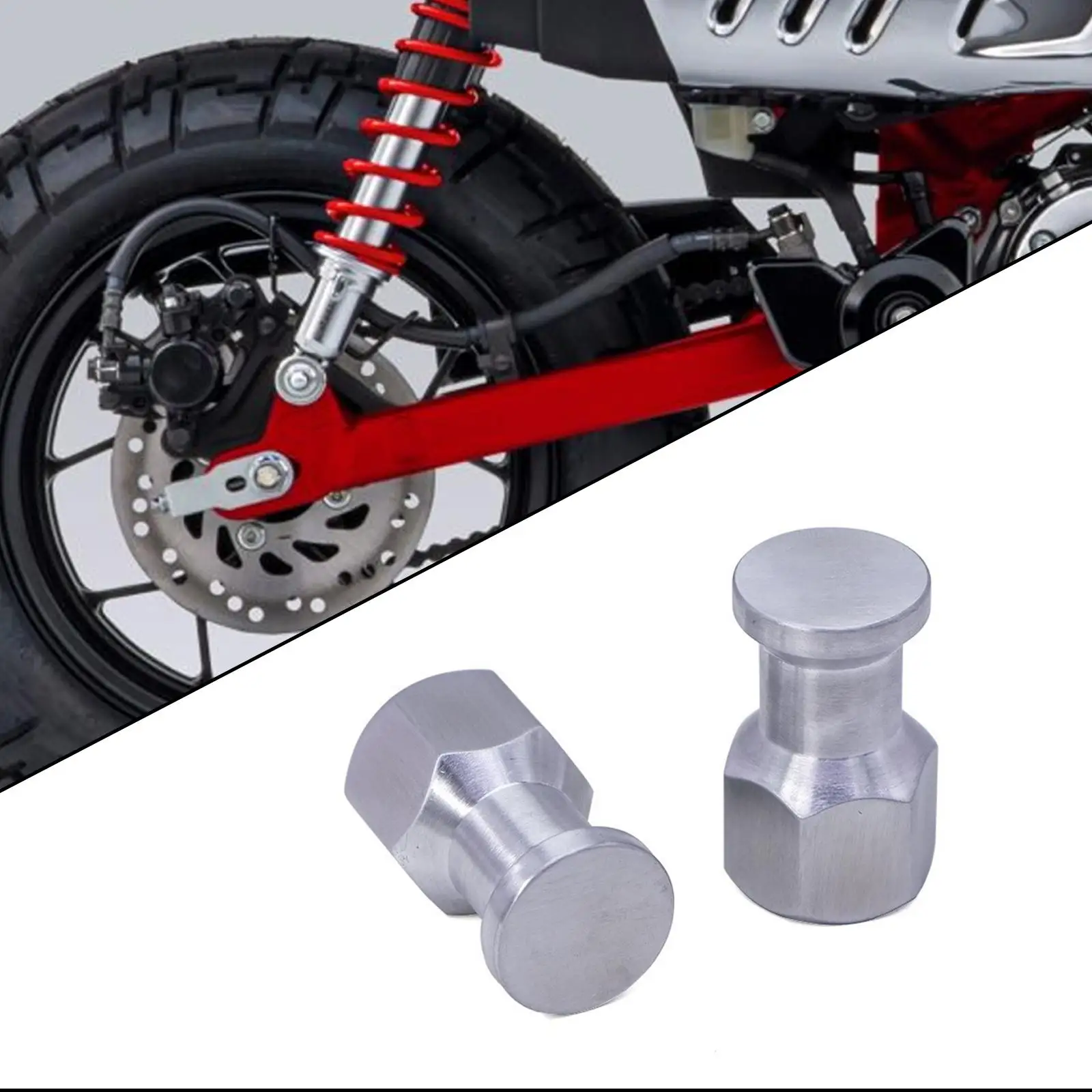 

2 Pieces Motorcycle Rear Shock Stand Screw Rear Shock Absorber Screw Wear Resistant Replaces M10x1.25mm for Monkey 125