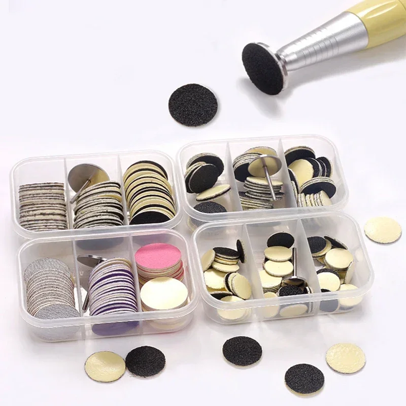 15/20/25 مللي متر إزالة مسامير القدم بشرة القدم ورق الصنفرة القابل للاستبدال مع منصات القرص باديكير عدة ملفات عرموش القدم الجلد الميت 2027