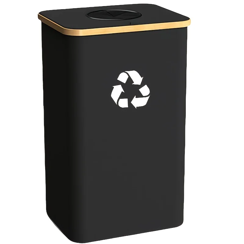 

26-галлонный (100-литровый) контейнер для хранения на кухне с крышкой, съемный многоразовый внутренний мешок — отлично подходит для бутылок, банок, стеклянных и пластиковых отходов.