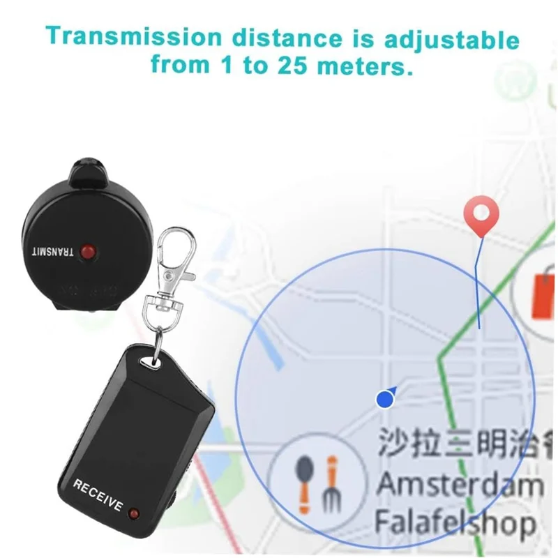 SUNRI-RF Wireless Anti Loss Device Security Protection Personal Guard Buzzer Light Anti Theft Alarm Home Automation Kits