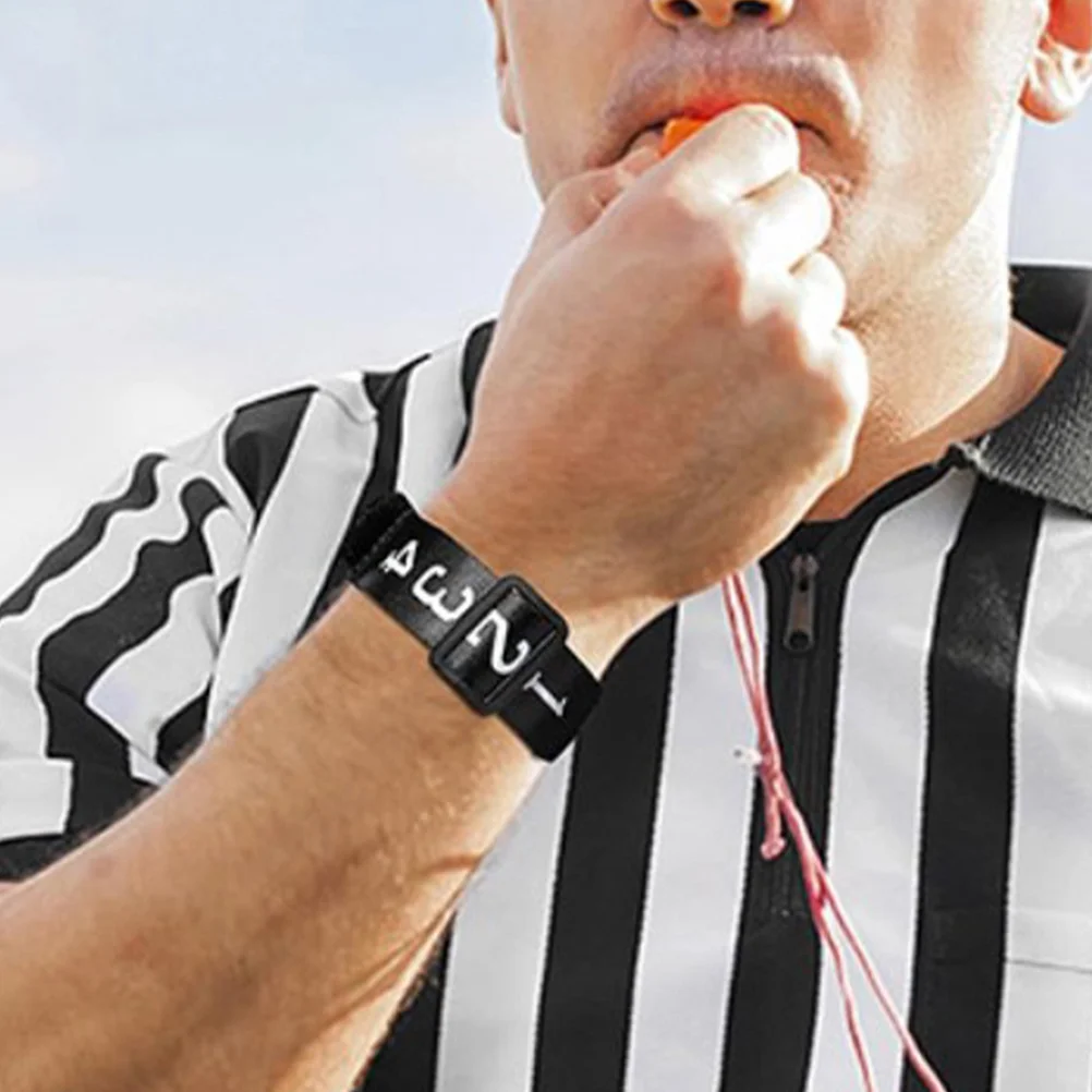 4 Stuks Scheidsrechter Nummer Polsbandje Nauwkeurig Maken Voetbaluitrusting Voor Match Ambtenaren Langdurige Prestaties Voetbal Scheidsrechter Portemonnee