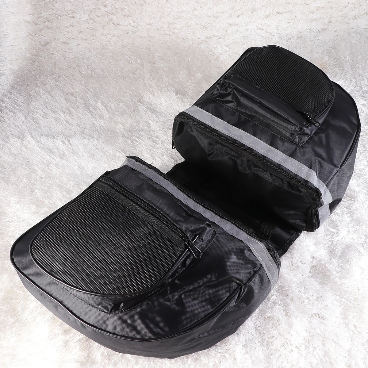 

Bike Pannier Seat Bag Double Side Large Room Safe Cycling Night Reflective Strip PVC Durable Trunk Luggage Storage Bike Bags