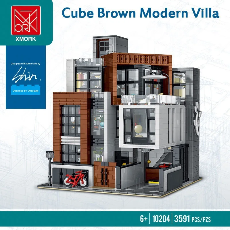 

Mork 10204 Modular Building Modern Villa Model City Street View Series Educational Assembly Toys Blocks MOC Brick Kids Gift