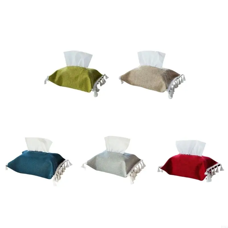 

Minimalists Sturdy Fabric Tissue Holder for Home and Office Craft from Soft Cotton Linen Materials Tissue Organization