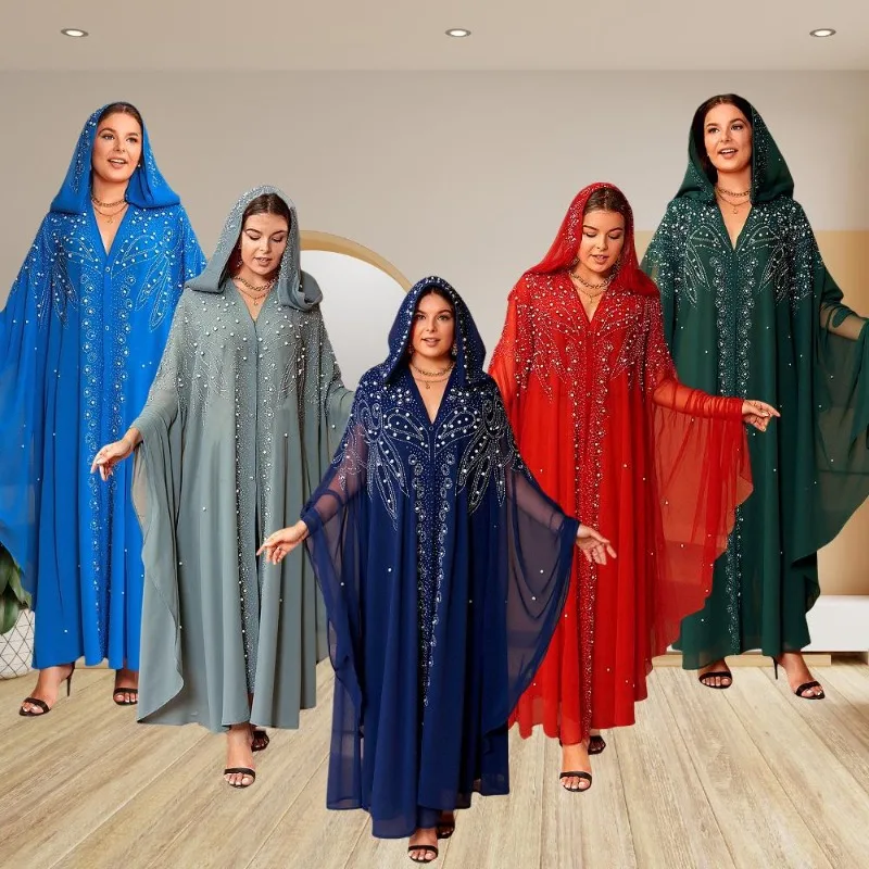

Abayas for Women Dubai Luxury 2024 Chiffon Boubou Muslim Fashion Dress Caftan Marocain Wedding Party Occasions Djellaba Femme