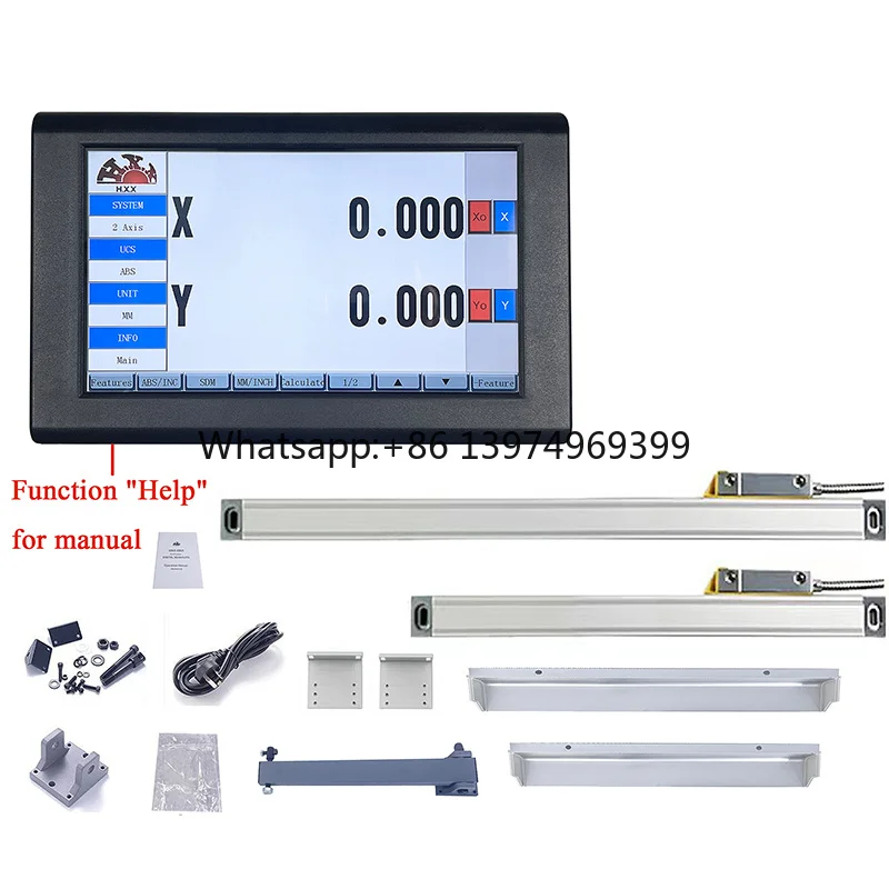 Hight Quality 2 Axis Touch Screen  Package | GCS910-2 with Linear Encoder Set for Lathe & Milling Machines DRO