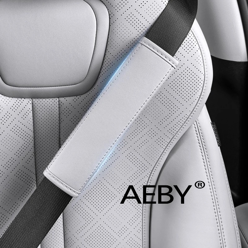 AEBY Voor BYD Atto 2 Smart Driving Edition 2024-2025 Lederen veiligheidsgordel schouderstuk, zacht gewatteerde schouderhoes, auto-interieur decor