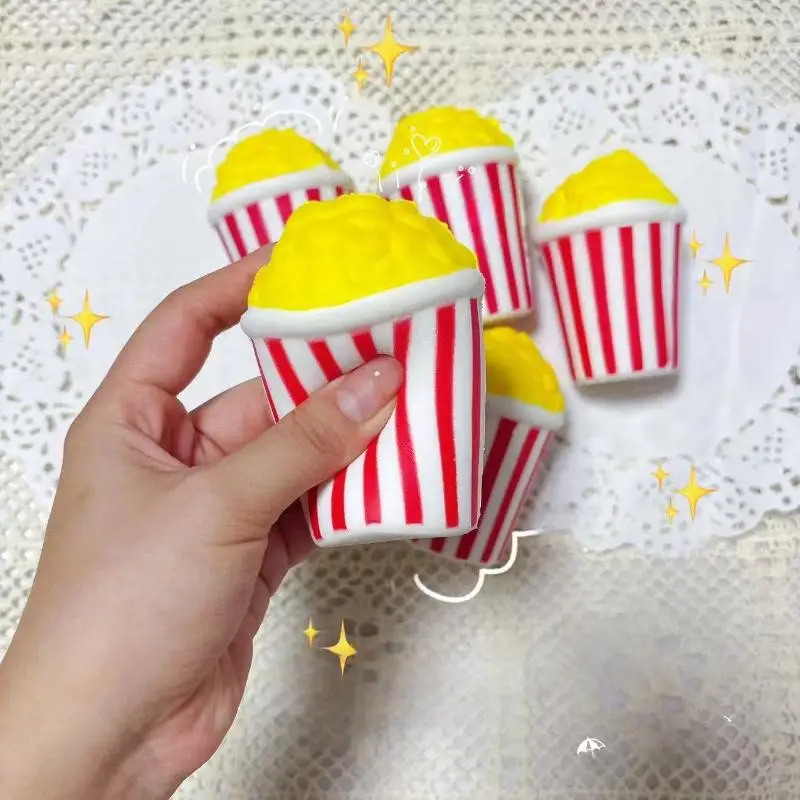 【BS】1/3pcs Soft Simulated Popcorn Squeeze Toy Stress Relief Slow Rebound Fidget Toys Home Decor Friends Best Gift Anti-Stress