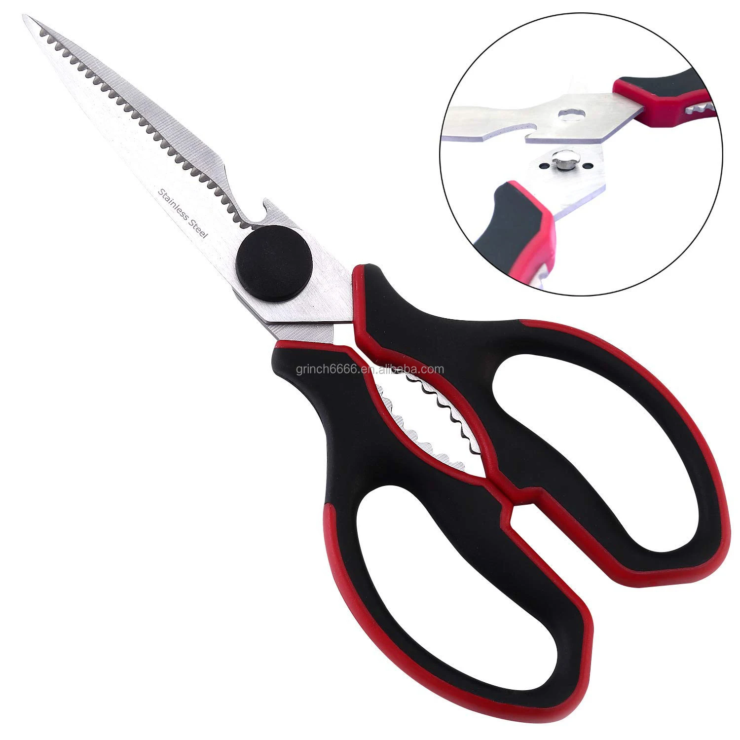 Heavy Duty Detachable Kitchen Scissors for Easy Cleaning Multipurpose Utility Shears for Chicken Poultry Fish, Meat