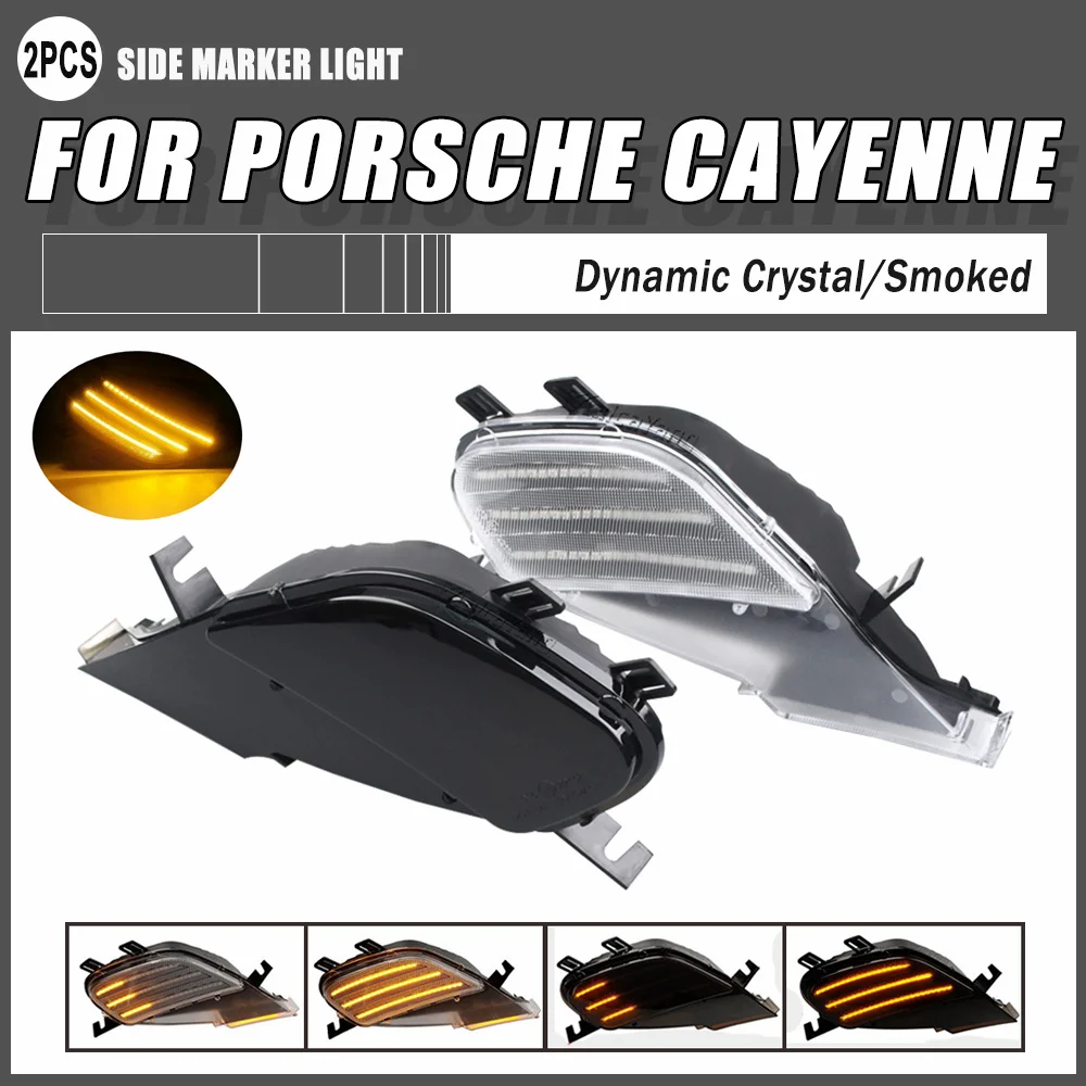 

Led Dynamic Turn Signal Light Side Fender Marker Sequential Blinker Lamp For Porsche Cayenne 955 2003 2004 2005 2006