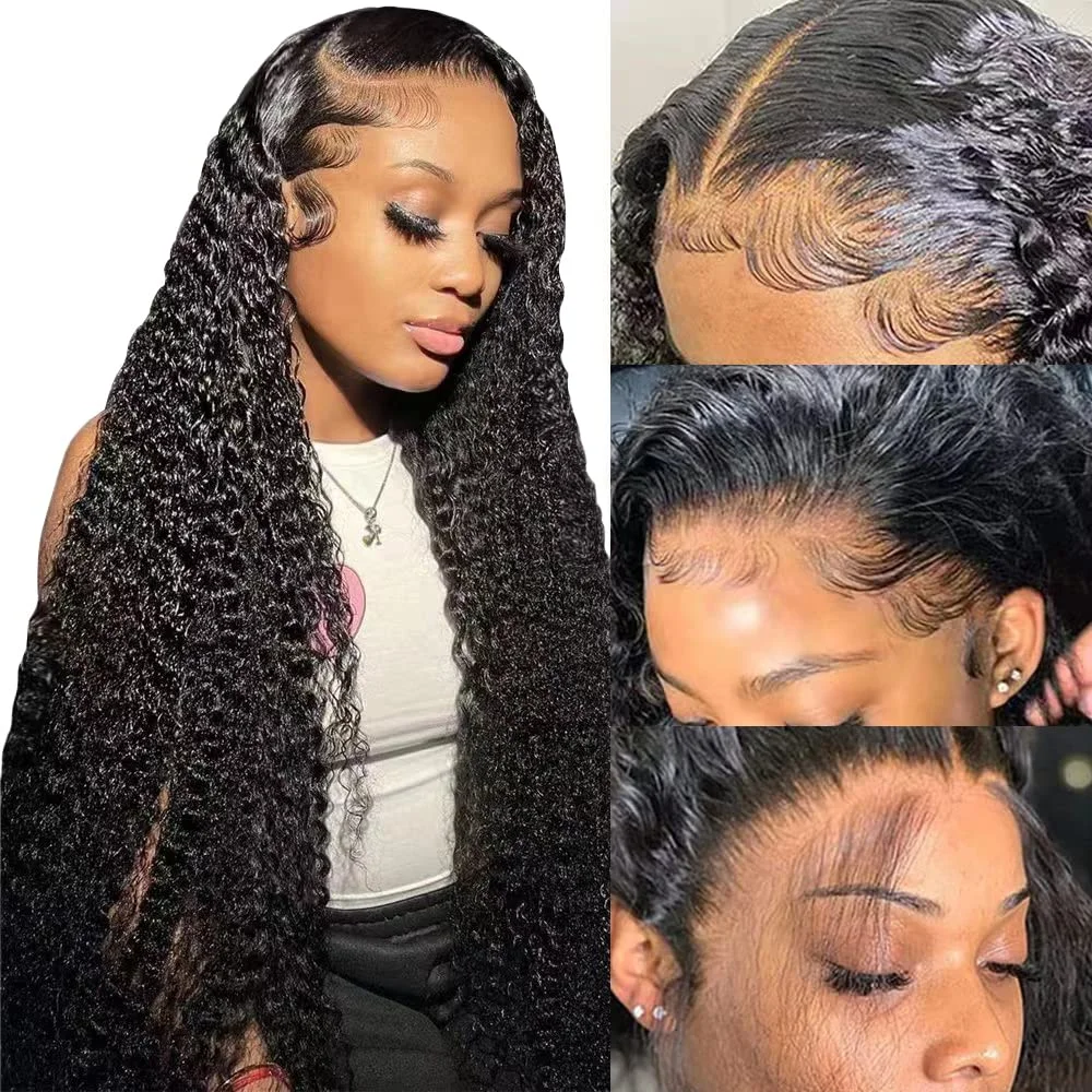 13x6 HD Lace Frontal Wig Human Hair Deep Wave Lace Front Wig Glueless Wig Human Hair Transparent Glueless Brazilian Wigs On Sale