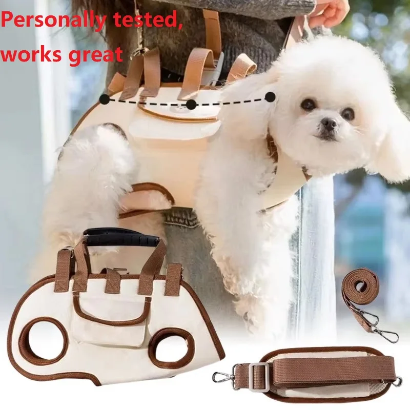 

Dog Carry Sling Emergency Backpack Pet Legs Support Rehabilitation Dog Lift Harness for Nail Trimming Dog Carrier for Senior