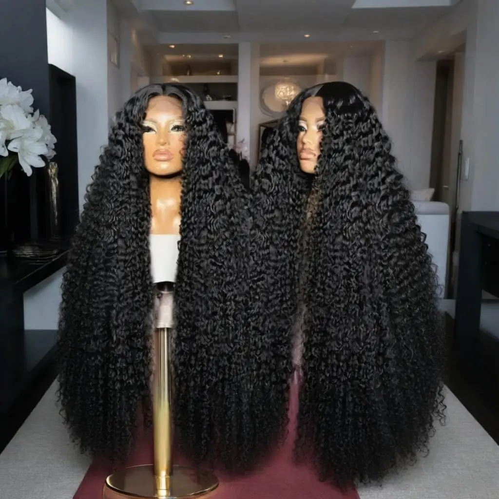 

Curly Deep Wave 13x6 HD Lace Front Wig Pre Plucked 200% Density Water Wave 13x4 Glueless Wigs Human Hair For Black Women
