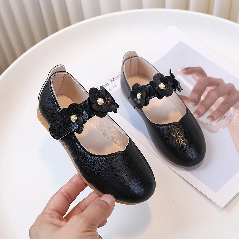 New Fashion Girls Korean Version of Western-style Small Leather Shoes Spring and Autumn Children Breathable Cute Princess Shoes.
