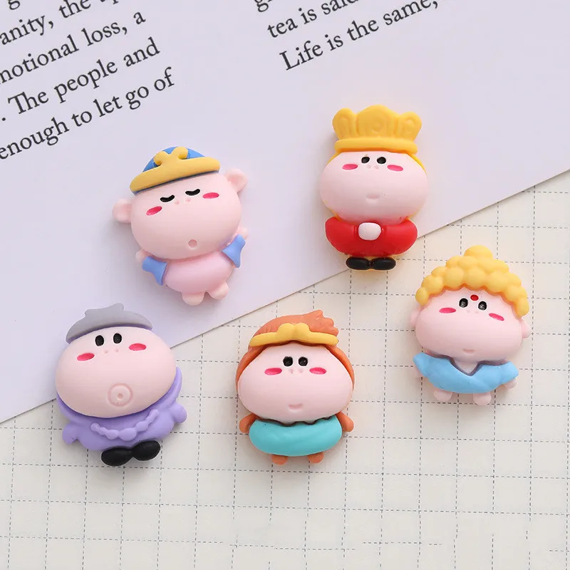 10Pcs New Cute Resin Chinese Cartoon Flat Back Cabochon Scrapbook Monkey King Figure Kawaii DIY Embellishments Accessories