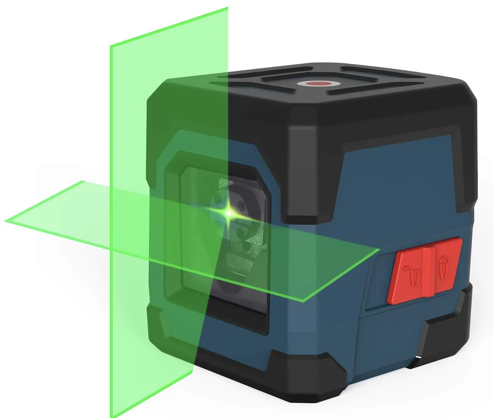 

Green beams Cross Line Laser with Self-Leveling Vertical and Horizontal Line