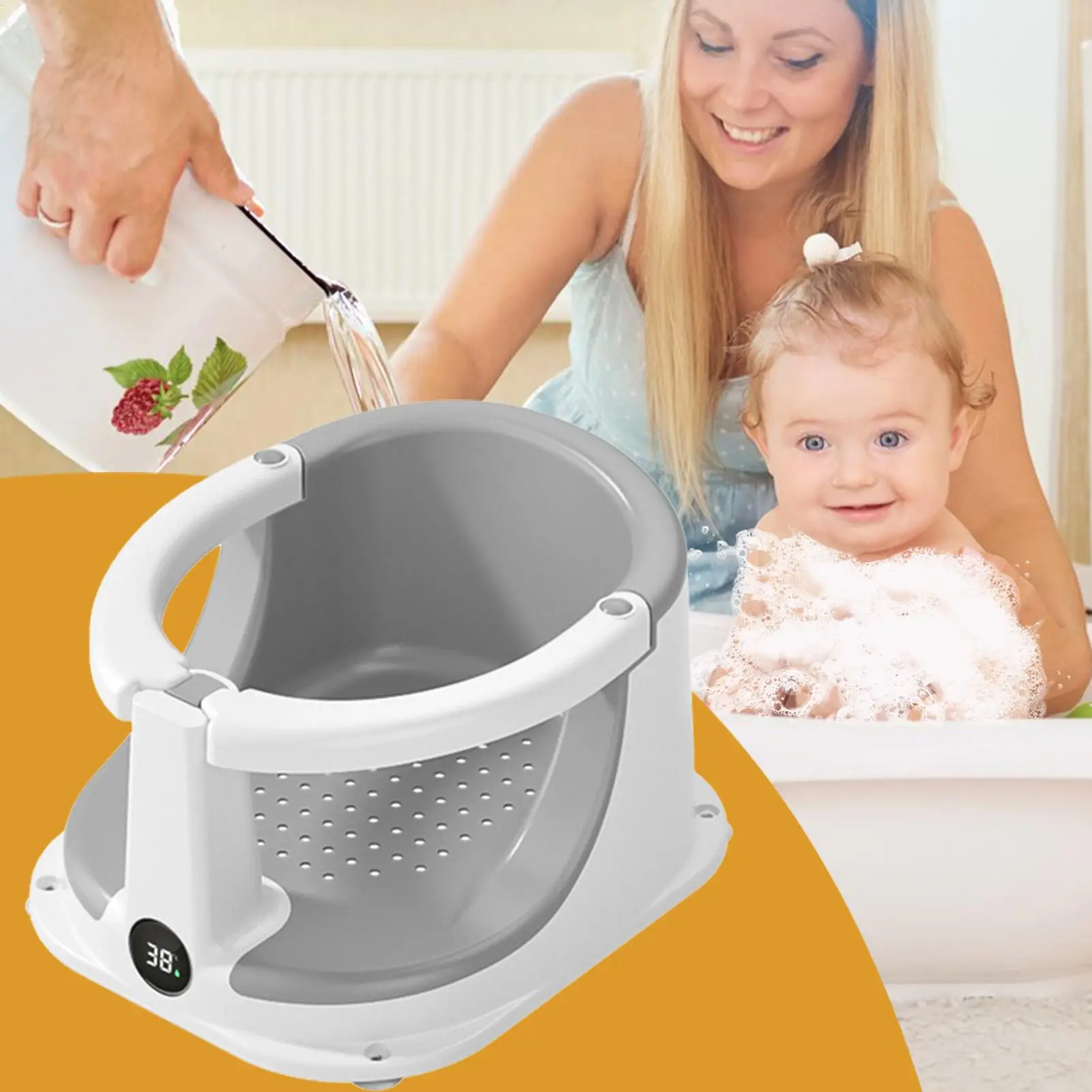 

Детское сиденье для ванны для младенцев, нескользящий стульчик для детской ванны с присоской, удобная поддержка детской ванны для сидения