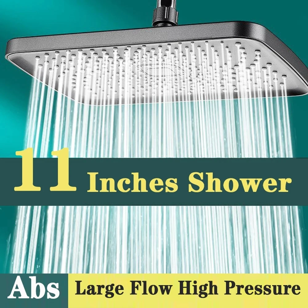 

High Pressure Rainfall Shower Head 11 Inch Large Flow Suspended Ceiling Type Rain Shower Nozzle Bathroom Shower Accessories