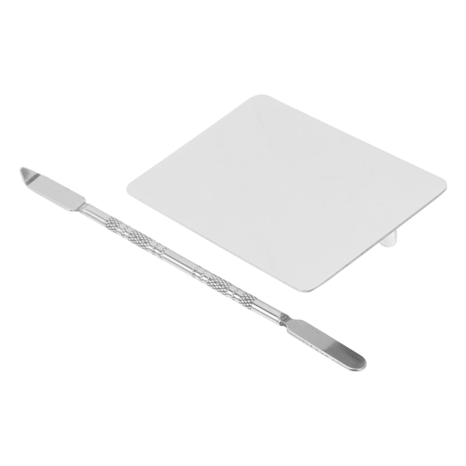 

Stainless Steel Art Color Palette Ring Large Capacity Makeup Mixing Tray Foundation Spatula Tool Durable Portable