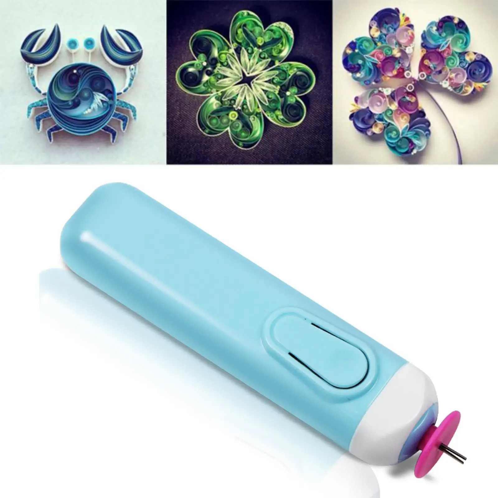 Paper Quilling Electric Pen Tool for DIY Cardmaking with Curling Needle for Assorted Scrapbooking Paper Strips and 3D Decor