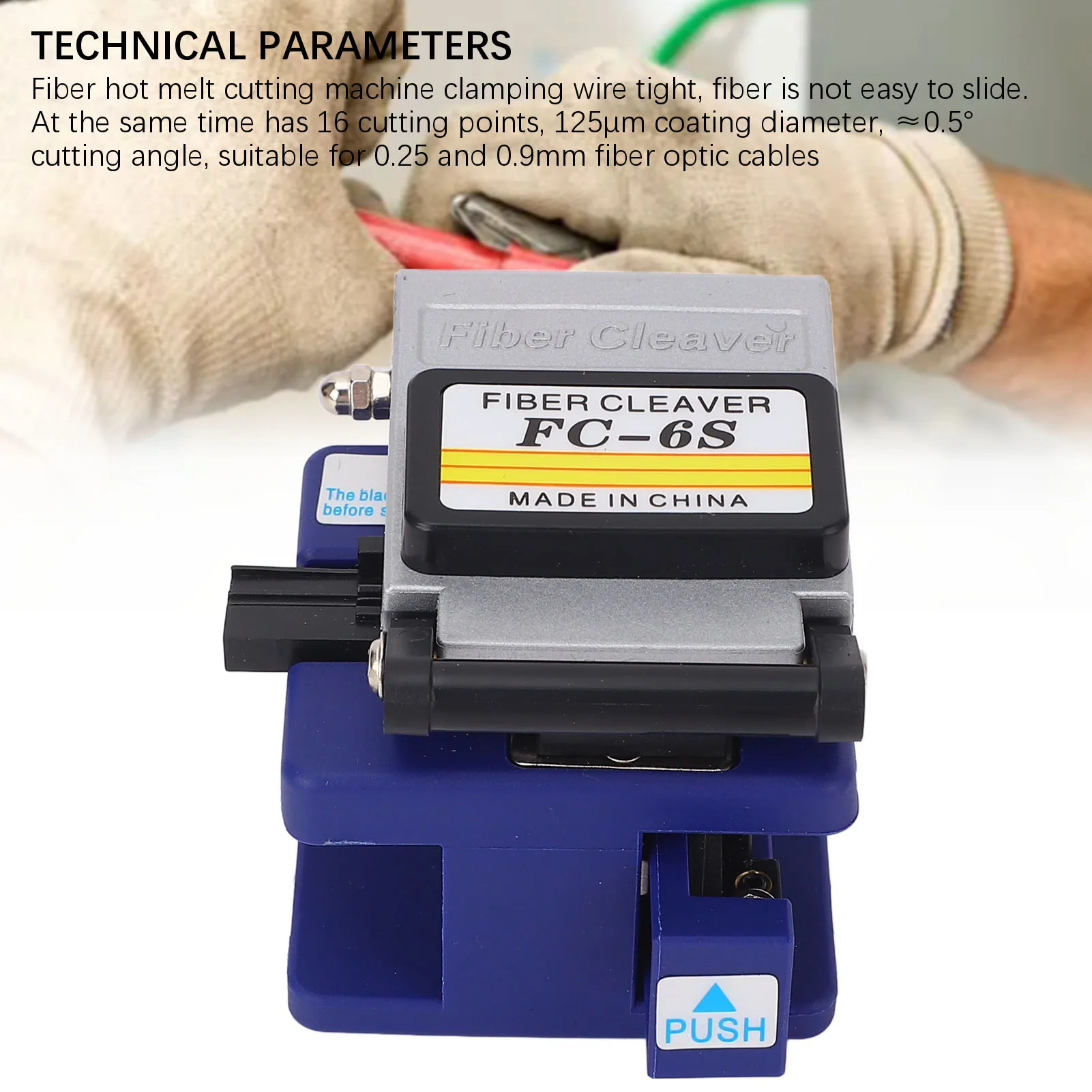 Precision Optical Fiber Cutting Cleaver FC-6S 16 End Faces 3 In 1 Fixture FTTH Hot Cold Joint Wiring Maintenance Tools