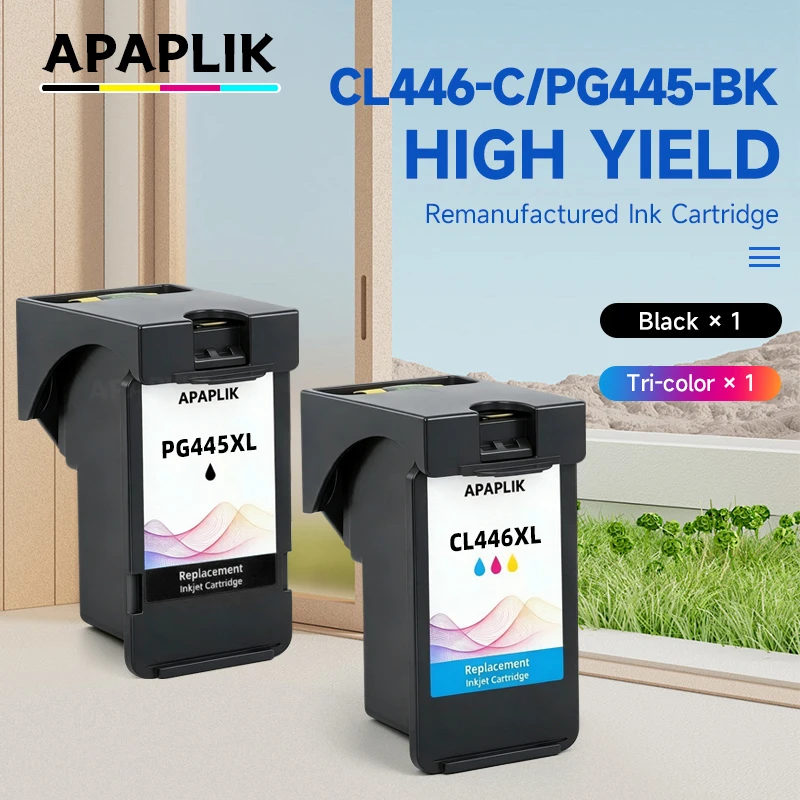 APAPLIK PG445 CL446 PG-445 CL-446 XL Ink Cartridge For Canon PG 445 CL 446 For Canon PIXMA MX494 MG2440 MG2940 MG2540 MG2540S