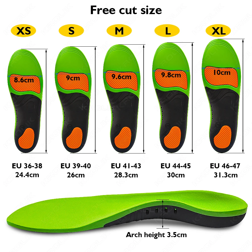 Plus Size High Quality EVA Orthotic Insole For Orthopedic Shoe Sole Insoles Flat Feet Arch Support For Men Women Shoe Pad Unisex