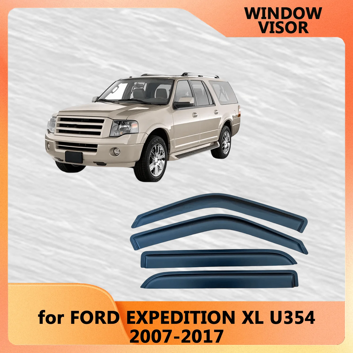 

Оконный козырек для FORD EXPEDITION XL 2007-2017, ветрозащитные дефлекторы, защита от дождя, дверной козырек, вентиляционные шторы, внешние детали