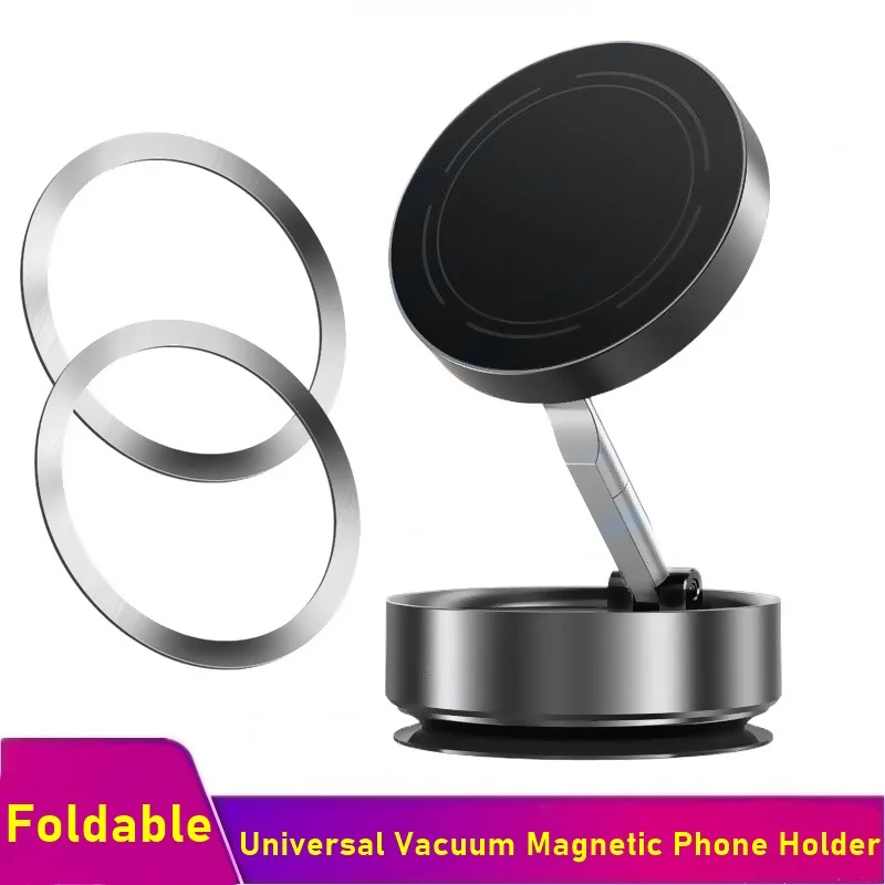 Universal Vacuum Magnetic Car Phone Holder Mount Adjustable Strong Suction Foldable Phone Stand for Mirro Gym Bath Shower Home