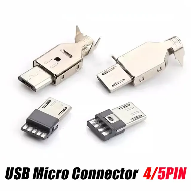 4 Pin/5 Pin Micro USB zestaw Jack wtyk USB wtyk wtyk wtyk Jack Sockect dla Samsung Huawei DIY