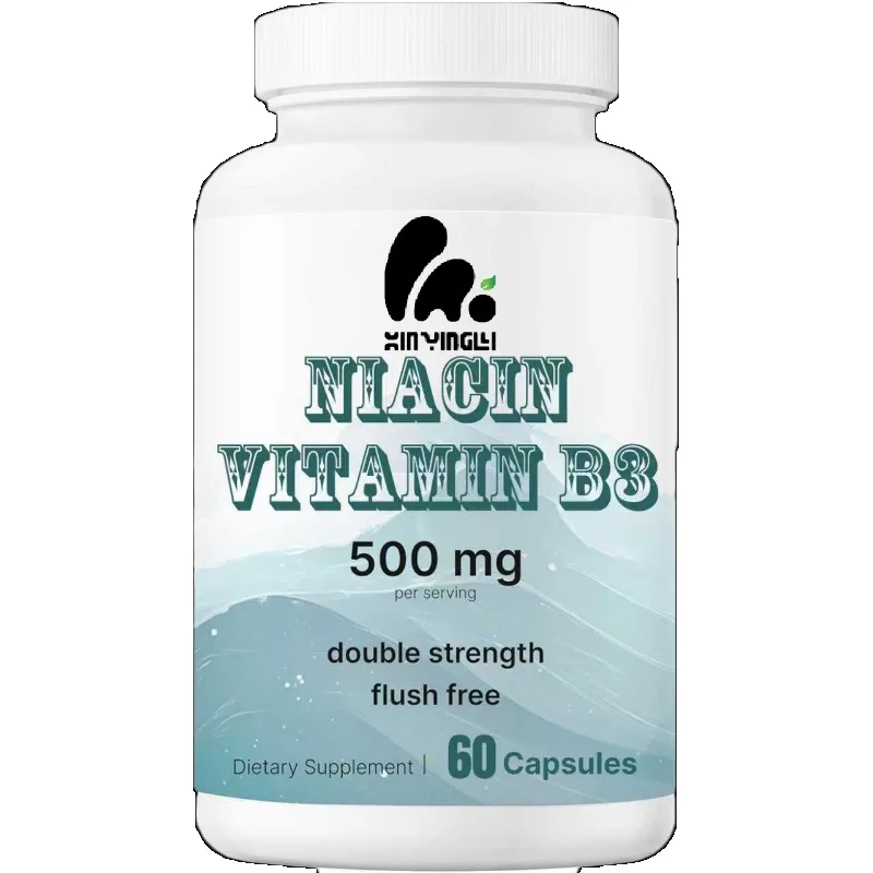 Trace Ingredient Niacin 500mg per serving - Skincare Health and Energy Support | Non GMO, Gluten Free  60 capsule