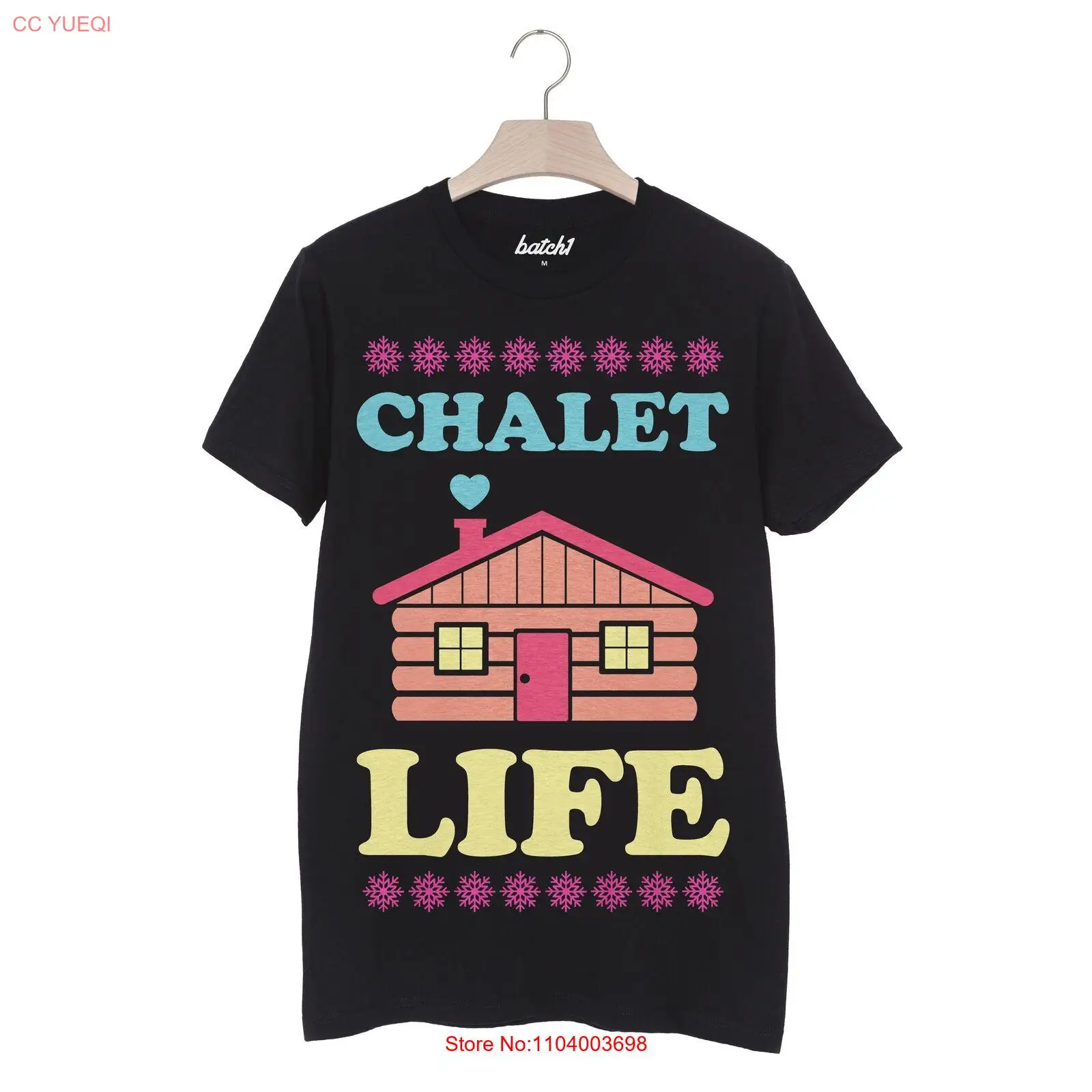 Batch1 Chalet Life – Men’s Winter Retro Après Ski Snowboard Slogan T-Shirt