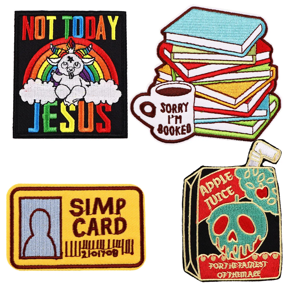 

Cartoon Quotations Embroidered Patches For Clothing DIY Badge Adhesive Cosplay Patches Patches On Clothes Stickers Appliques