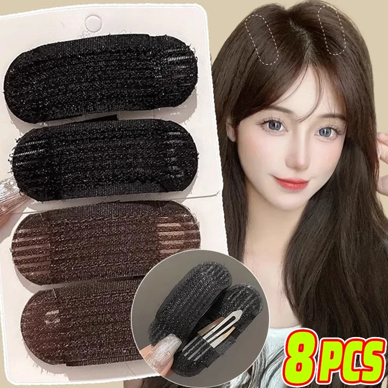 2/8pcs Puff Hair Head Cushion Hair Clips Invisible Volume HairBase Fluffy Sponge Clip Bun DIY Hair Styling Tool for Women Girl