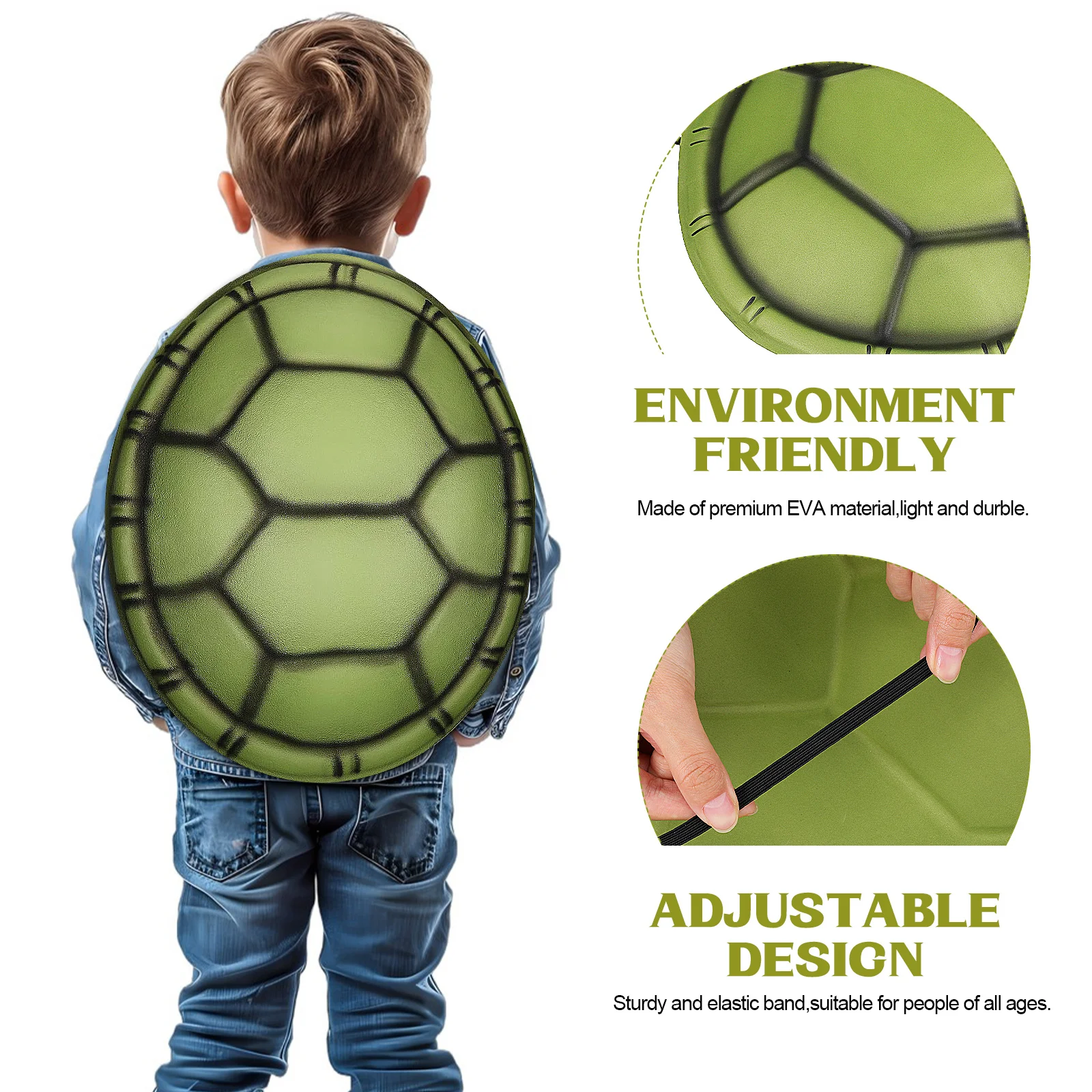 فستان على شكل صدفة سلحفاة من أجل أزياء الهالوين EVA للحفلات التنكرية وحقيبة الظهر الممتعة #2