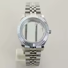 39mm 36mm Fluted Curved Watch Case Sapphire Crystal For Seiko NH35 NH36 NH38 NH34 Miyota8215 Movement 28.5 Dial Jubilee Bracelet - AliExpress 