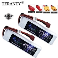 7.4v 2200mAh LiPo 2S Battery 45C For 4WD RC Racing Car Boat Drones Spare Parts 7.4V Battery With T XT30 XT60 JST Plug