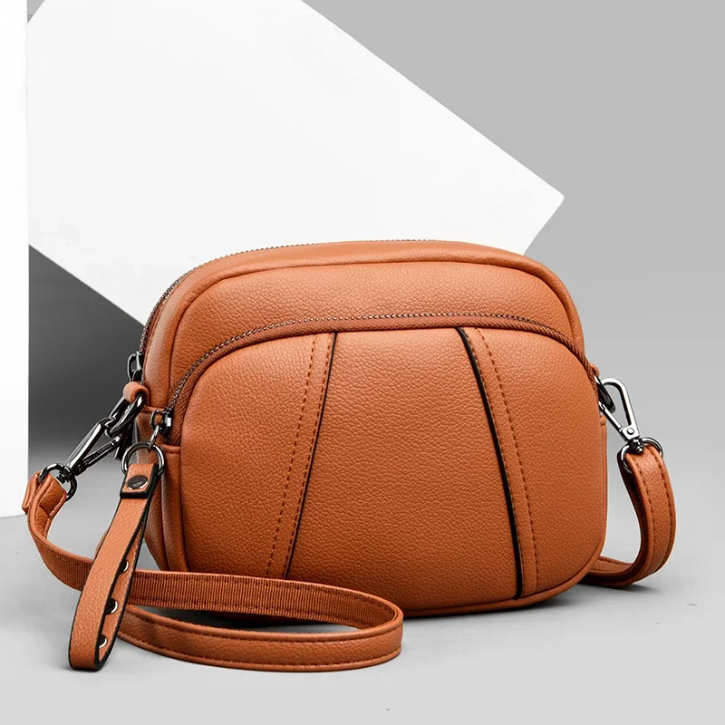 Fashionable and Popular Solid Color Women's Shoulder Bag 2024 Multi Functional High-quality Large Capacity Women's Crossbody Bag