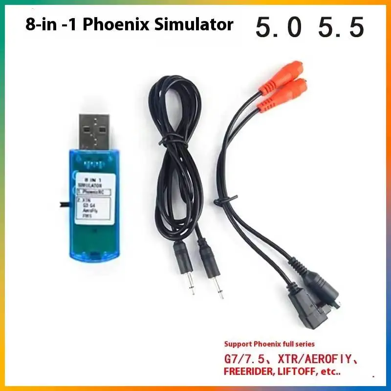 Remote Control Flight Simulator 8-In-1 Supports Phoenix 5 G3 G4 Xtr Fixed Wing Fpv Crossover Helicopter Remote Control Simulator