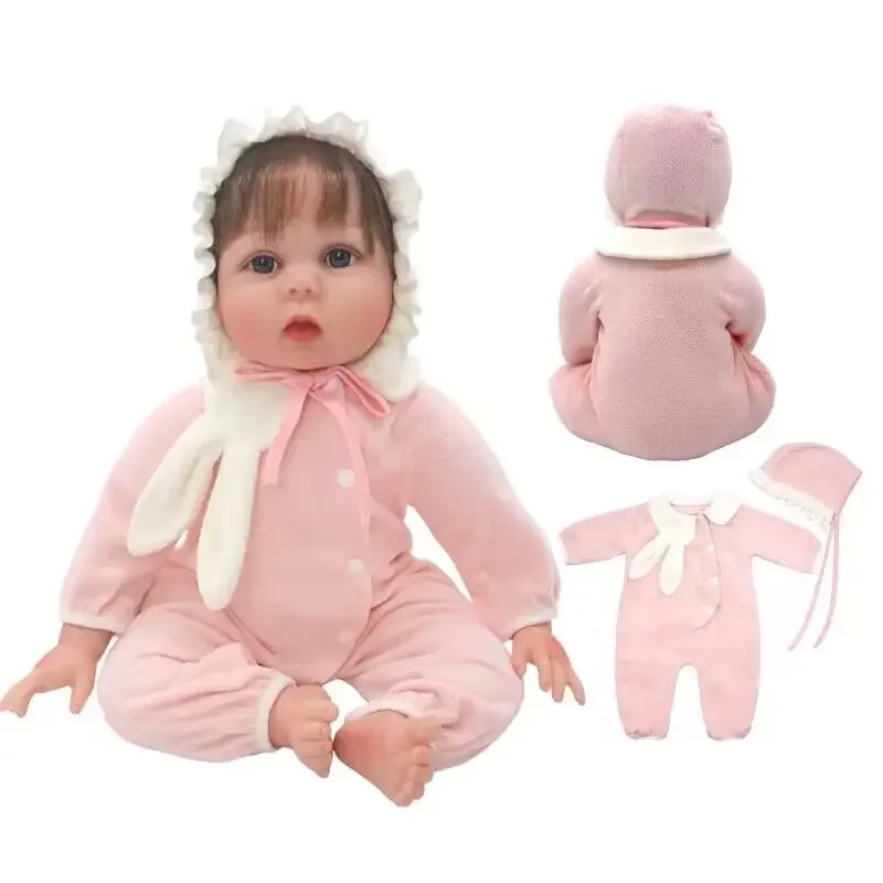 22" Baby Doll Girl Clothes Dress Sock Set 55CM Reborn Doll Outfits Children Toys Clothing