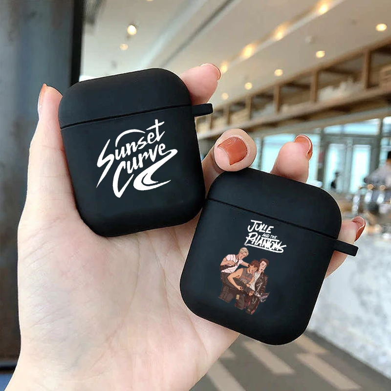 

Julie and The Phantoms Soft silicone TPU Case For AirPods Pro 1 2 3 4 Black Silicone Wireless Bluetooth Earphone Box Cover