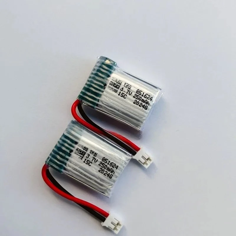 851624 3.7V 250mAh 15C Lithium Battery For Drone Remote Control Racing Car High Rate Rechargeable Li-ion Power Cell