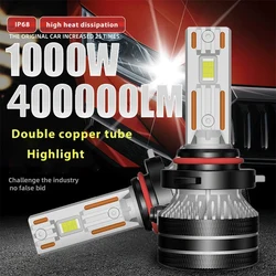 Bombillas Led para faros delanteros de coche, lámpara antiniebla H7 Canbus de 1000W, 400000LM, H4, H9, H11, HB3, 9005, HB4, 9006, H1, 9012, Hir2, 6000K