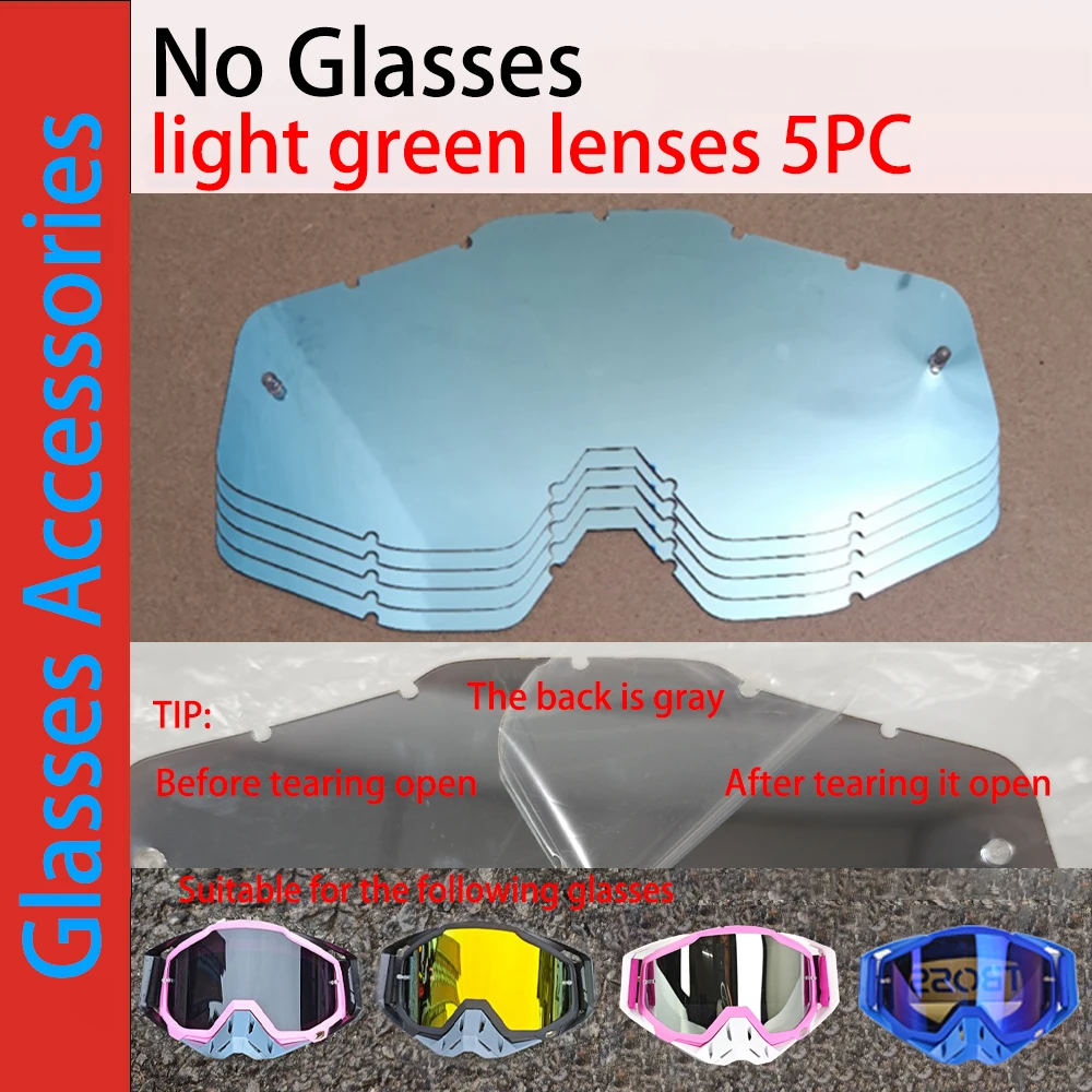 Akcesoria motocrossowe Torba na okulary Wymienne soczewki Przezroczyste zapasowe soczewki Bezpieczeństwo Szybki demontaż Soczewki Sprzęt do okularów Przezroczysty