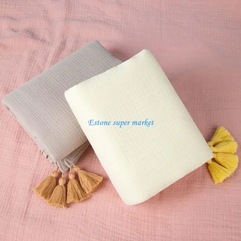 090B 120x150 سنتيمتر الطفل تلقي بطانية كيس النوم القطن الناعم 4 طبقات الشاش القطن الشاش قماش للف الرضع بلون كيس النوم #3