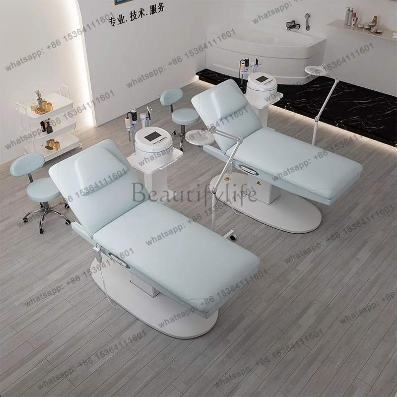 simple and modern store-specific all-electric leather sit-and-lie beauty bed
